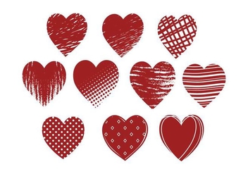 Free Grunge Hearts Vector - vector gratuit #422285
